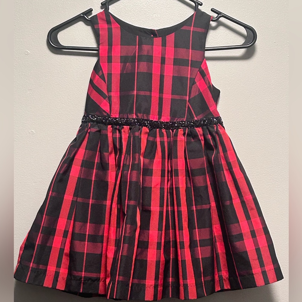 Cherokeee Red & Black Plaid Christmas/ Holiday Dress  Size XS